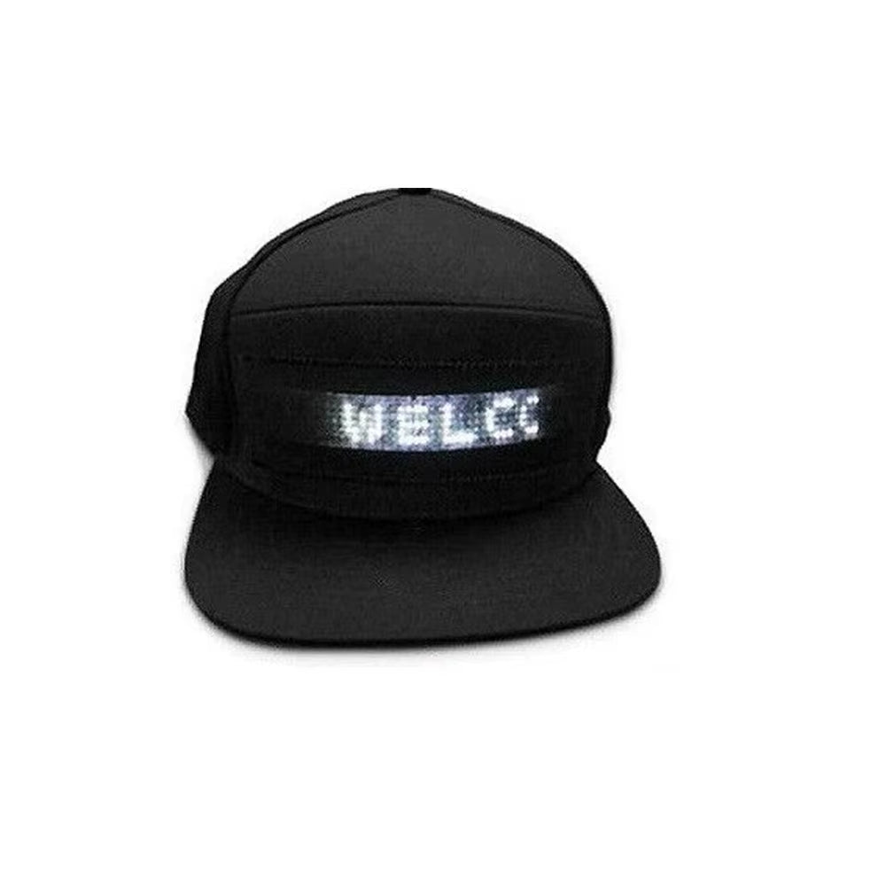 Programmable Custom LED Scrolling Message Baseball Cap - Bluetooth App Control