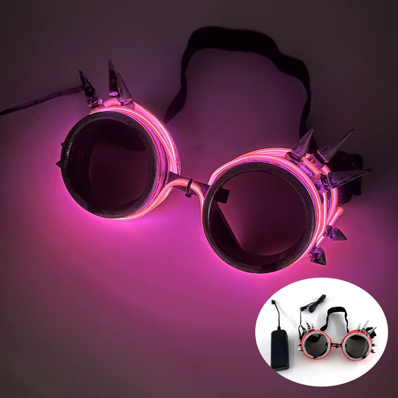 1PC Light up LED Glasses Glow Sunglasses EL Wire Neon Glasses Glow in the Dark Party Supplies Neon Party Favors for Kids Adults