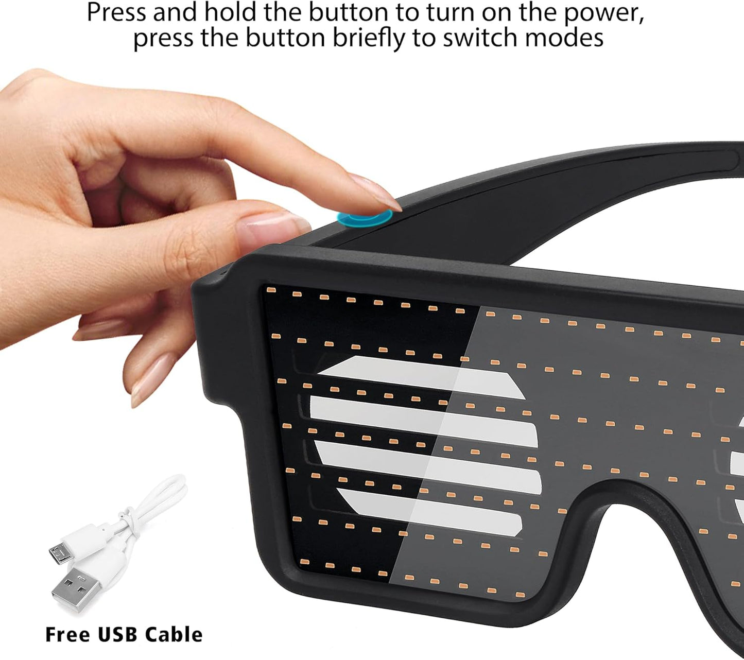 Rechargeable LED Glasses Light Up The Festival