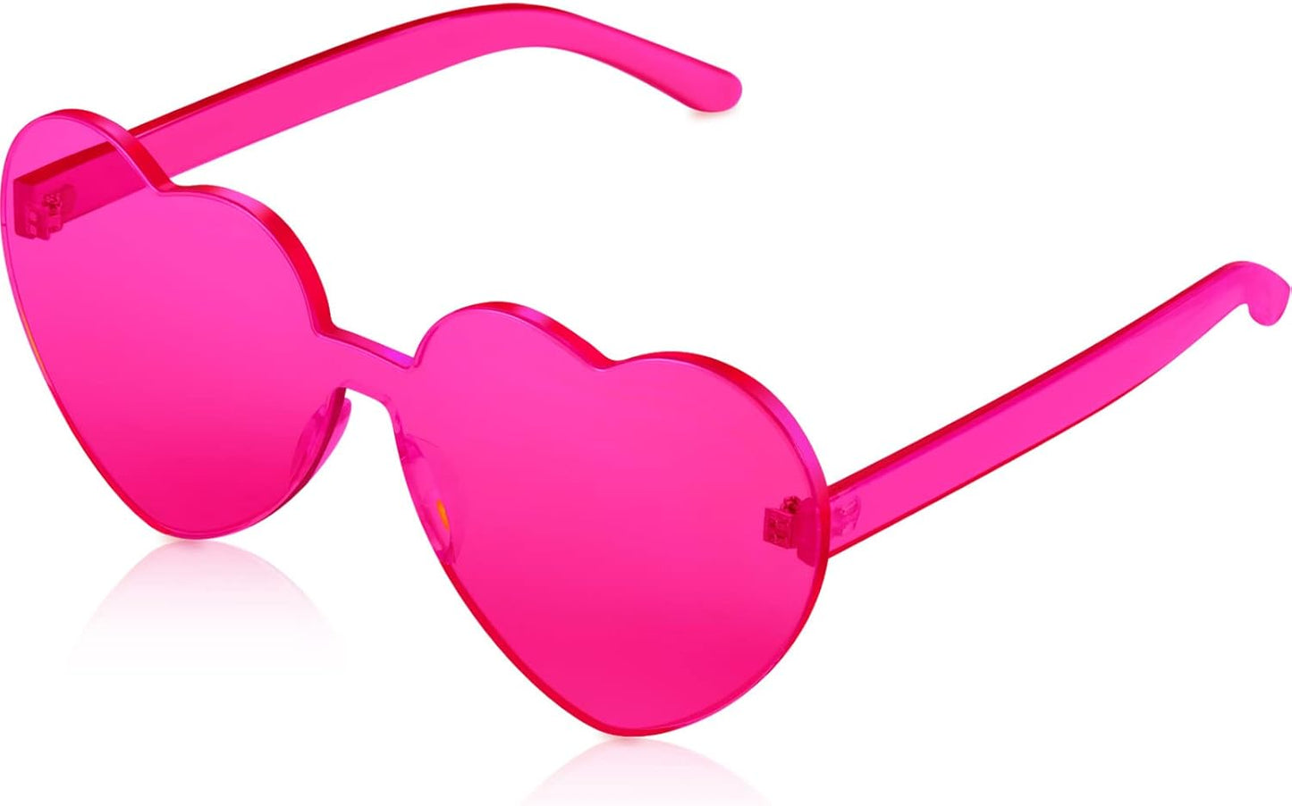 Heart Shape Sunglasses Rimless Transparent Heart Glasses Colorful Party Favors