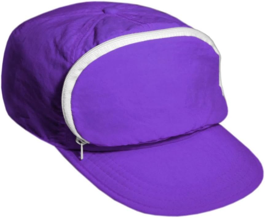 Retro 80S/90S Fanny Pack Hat with Hidden Zipper Pocket | Adjustable Festival & Rave Cap for Men & Women