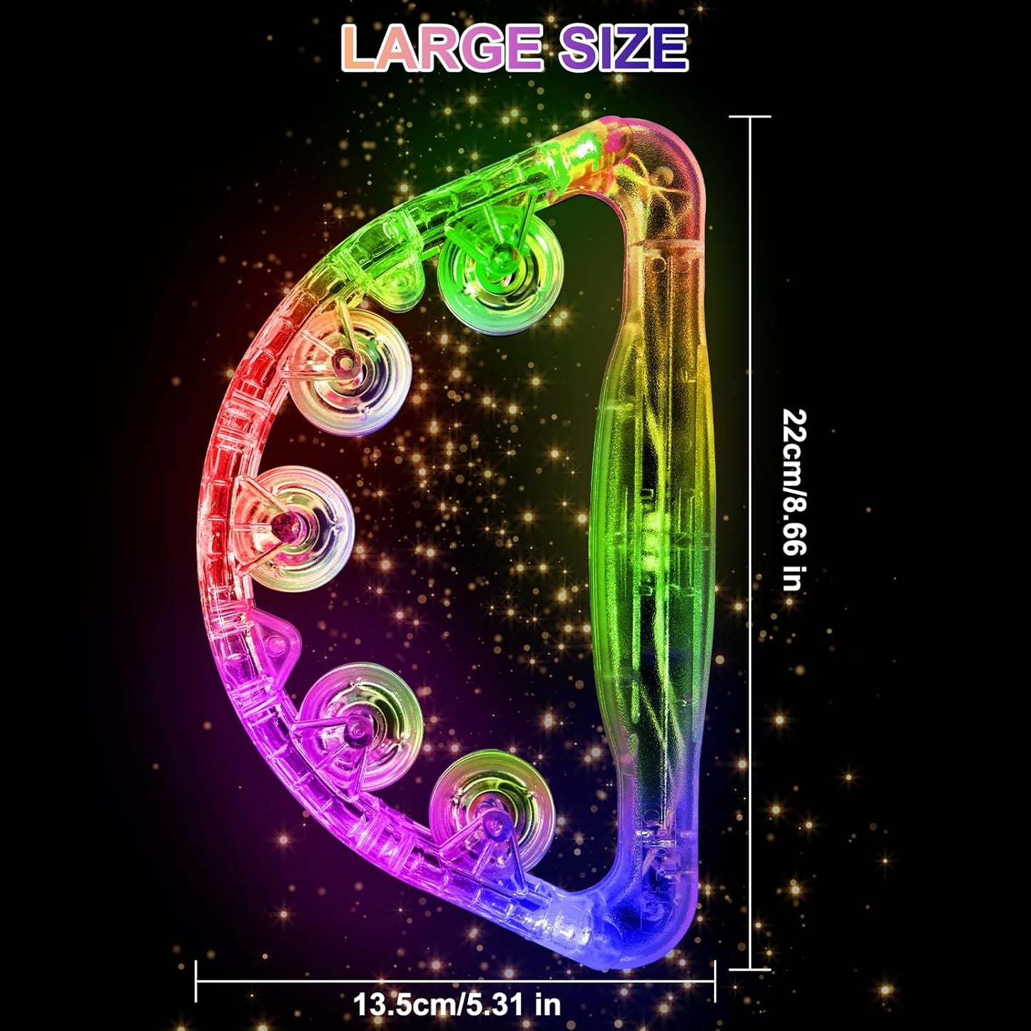 Handheld LED Tambourine, Light up Toy