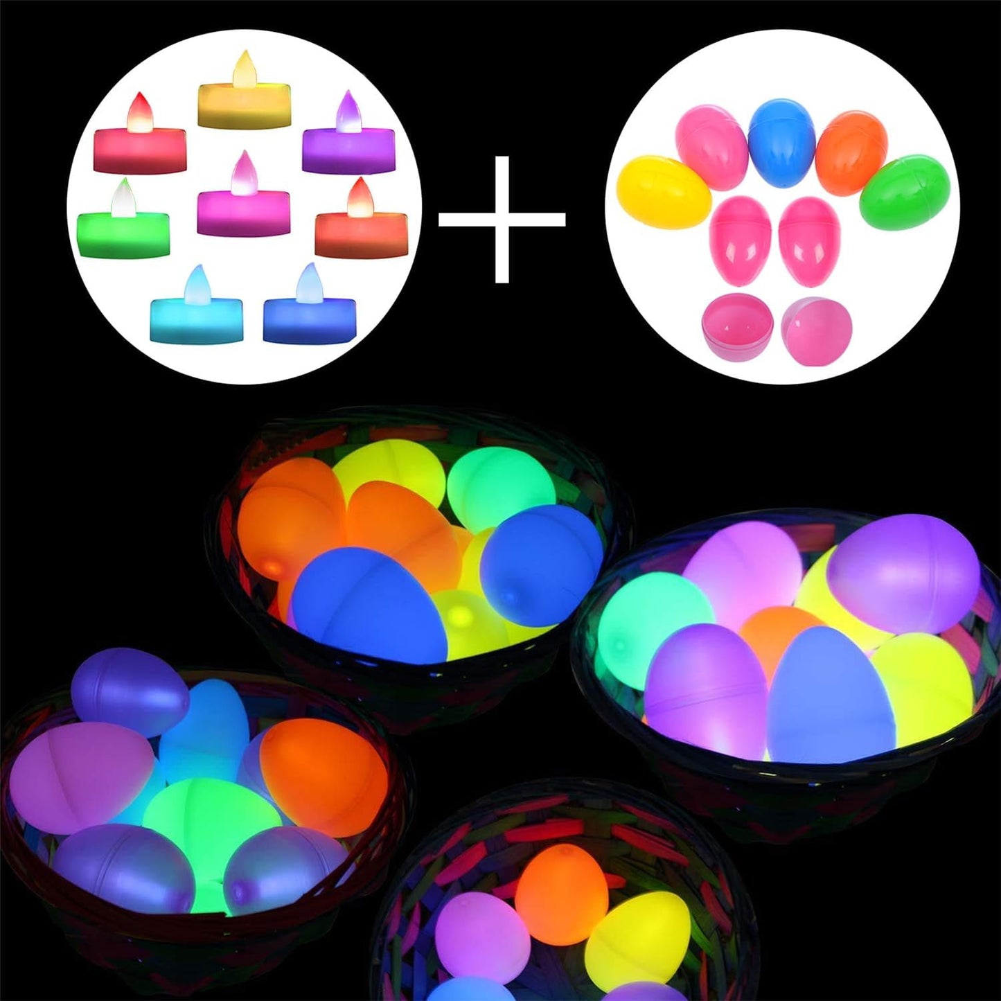 Color Changing LED Tea Lights Bulk, 24 Pcs, Battery Operated