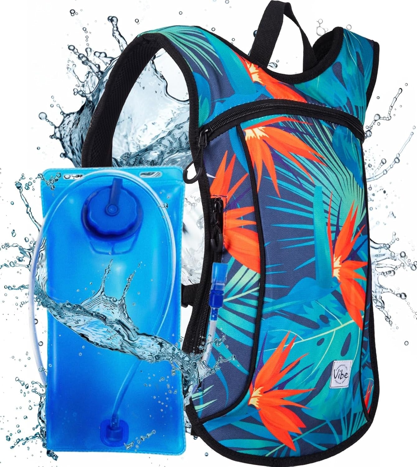 Hydration Pack Backpack with 2L Water Bladder for Women, Men, Teens, Kids - Hydropack Hydro Sports, Outdoor, Running, Camping, Hiking, Festivals, Raves