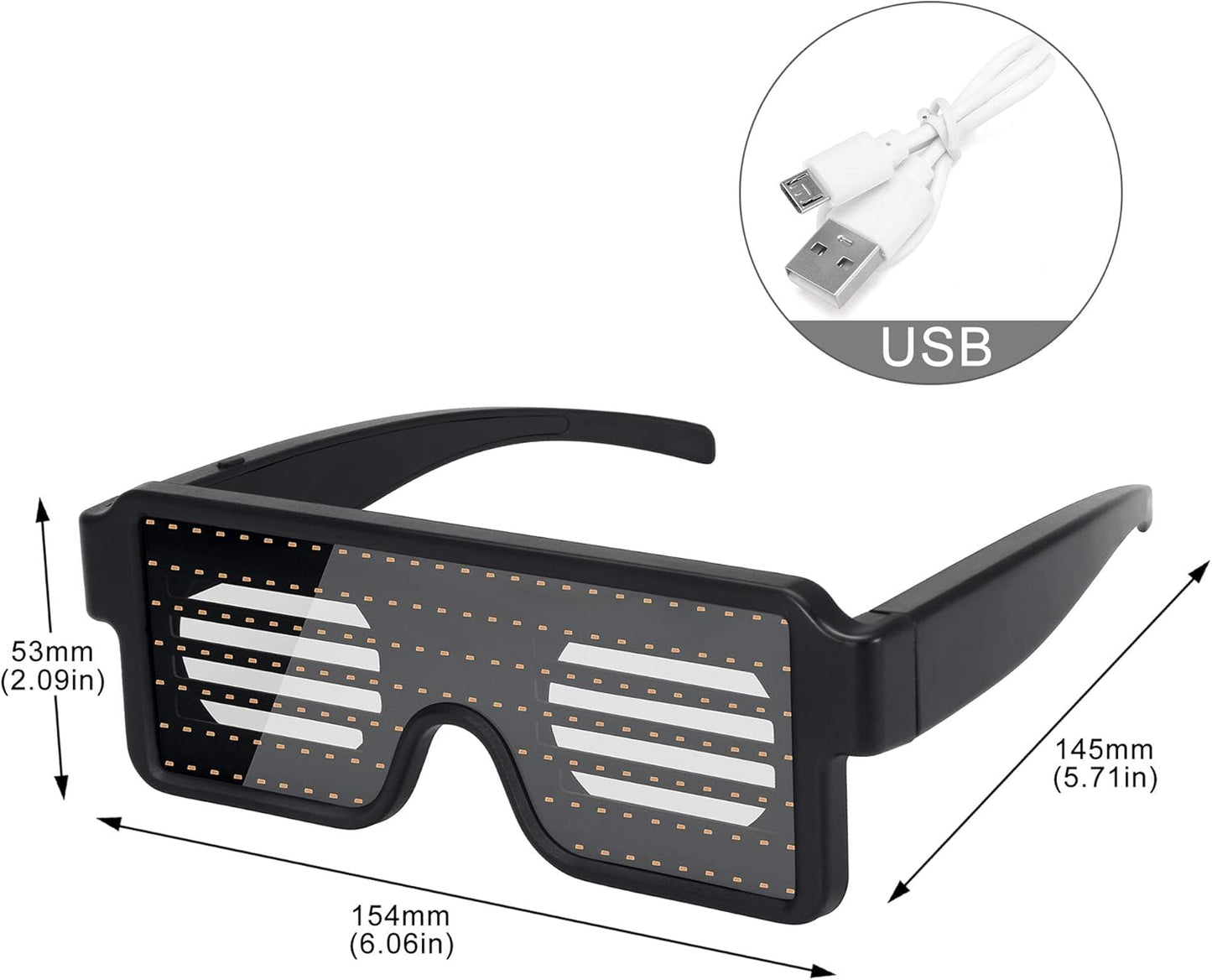Rechargeable LED Glasses Light Up The Festival