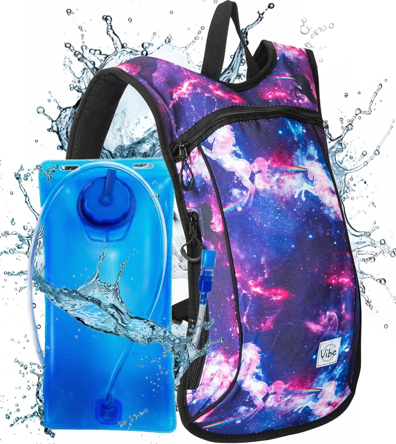 Hydration Pack Backpack with 2L Water Bladder for Women, Men, Teens, Kids - Hydropack Hydro Sports, Outdoor, Running, Camping, Hiking, Festivals, Raves