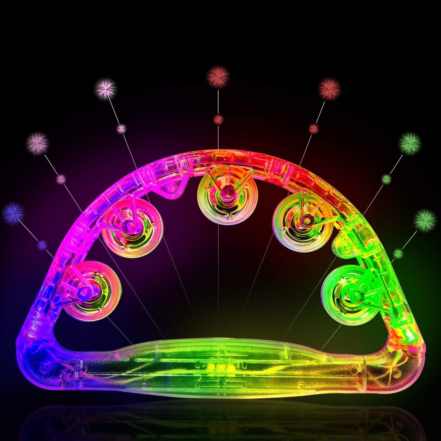 Handheld LED Tambourine, Light up Toy