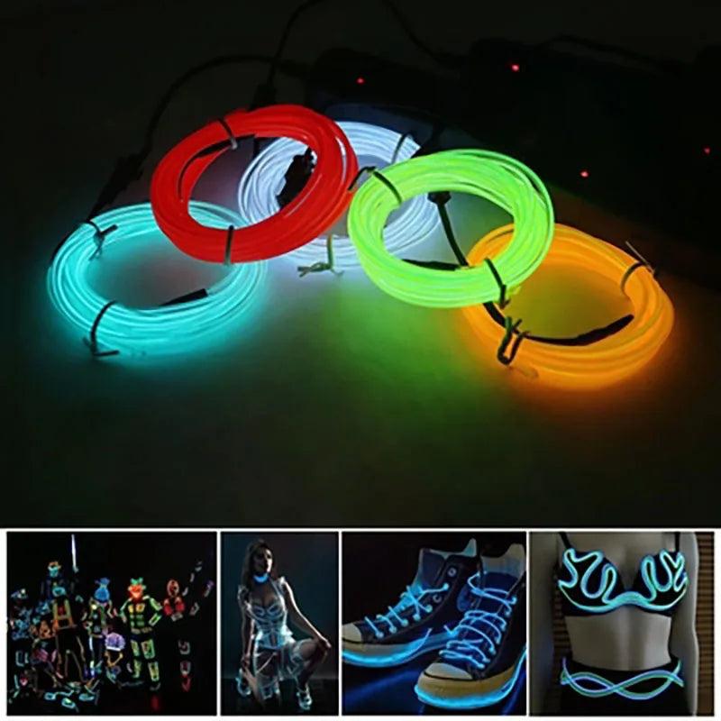 Customizable Glow EL Wire Options for DIY Costumes