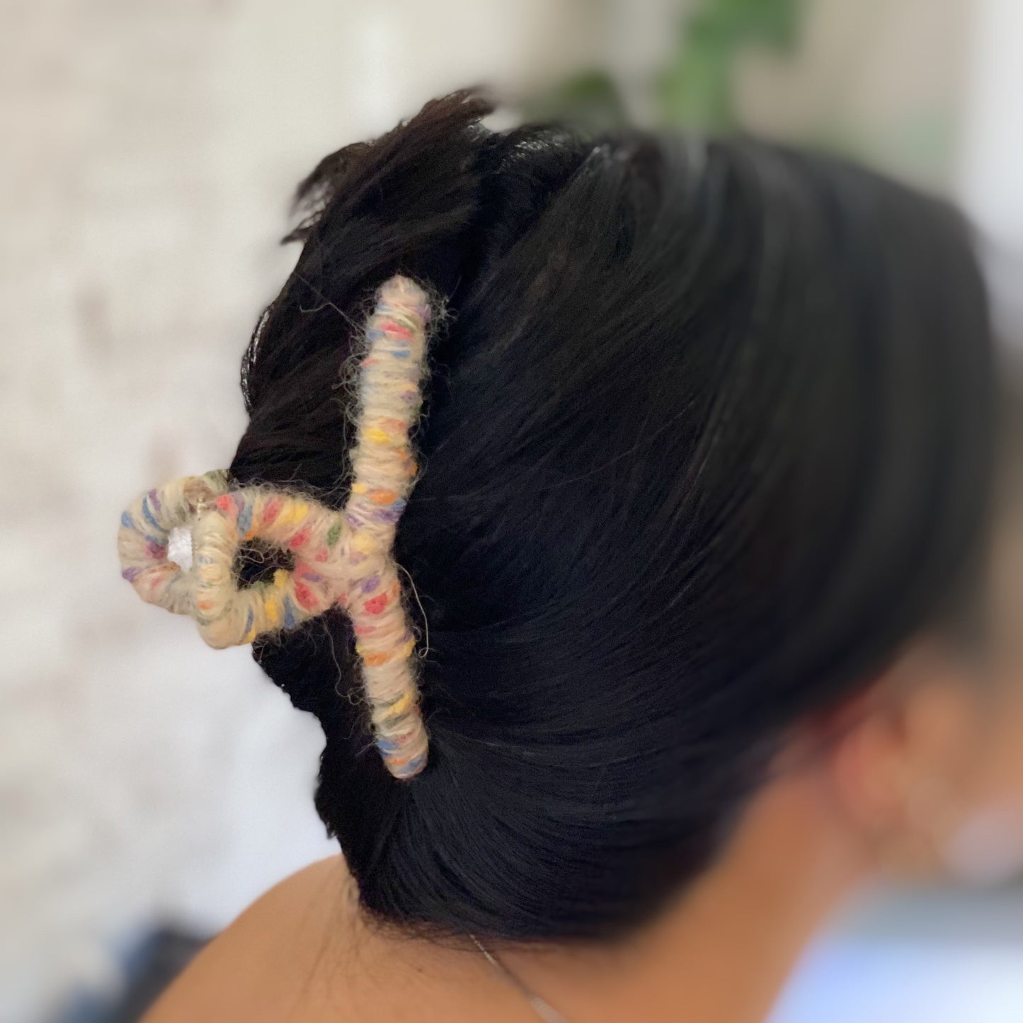 Confetti Yarn Hair Claw Set of 3