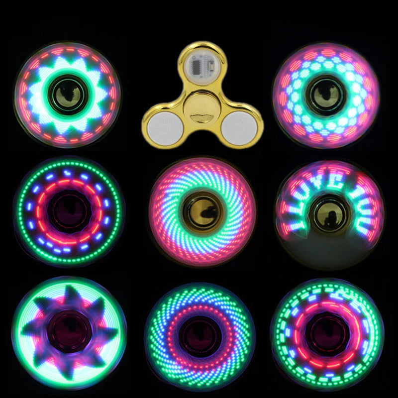 Creative LED Light Luminous Fidget Spinner - 6Colors