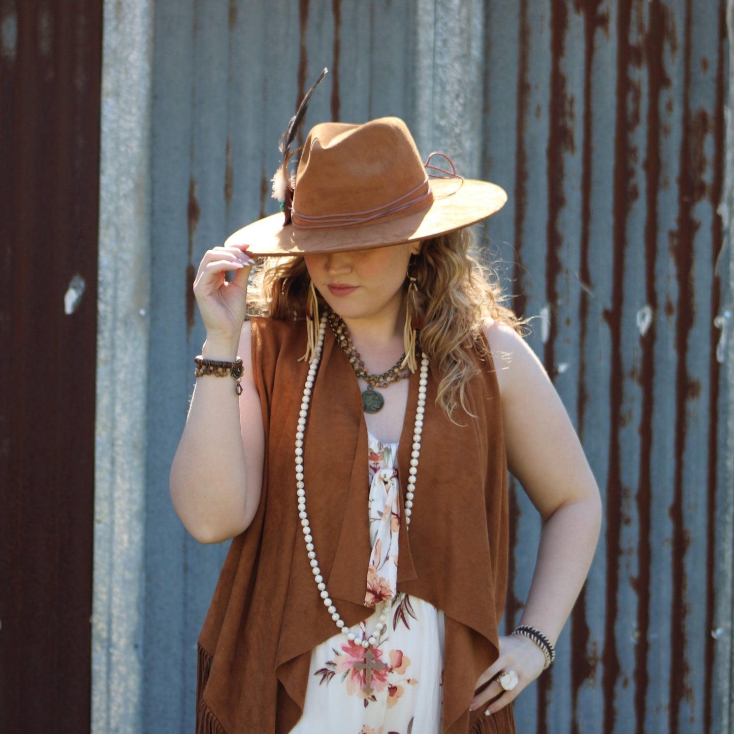 Vintage Brown Woven Leather Cuff Bracelet 005A