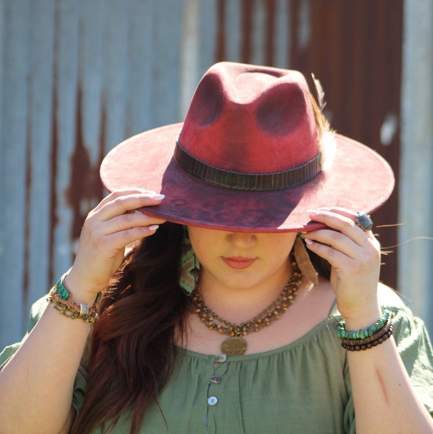 Wood Beaded Stretch Bracelet 800o