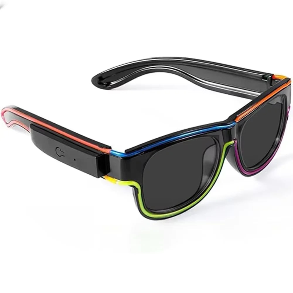 Wireless LED Light Up Luminous Sunglasses - Rechargeable