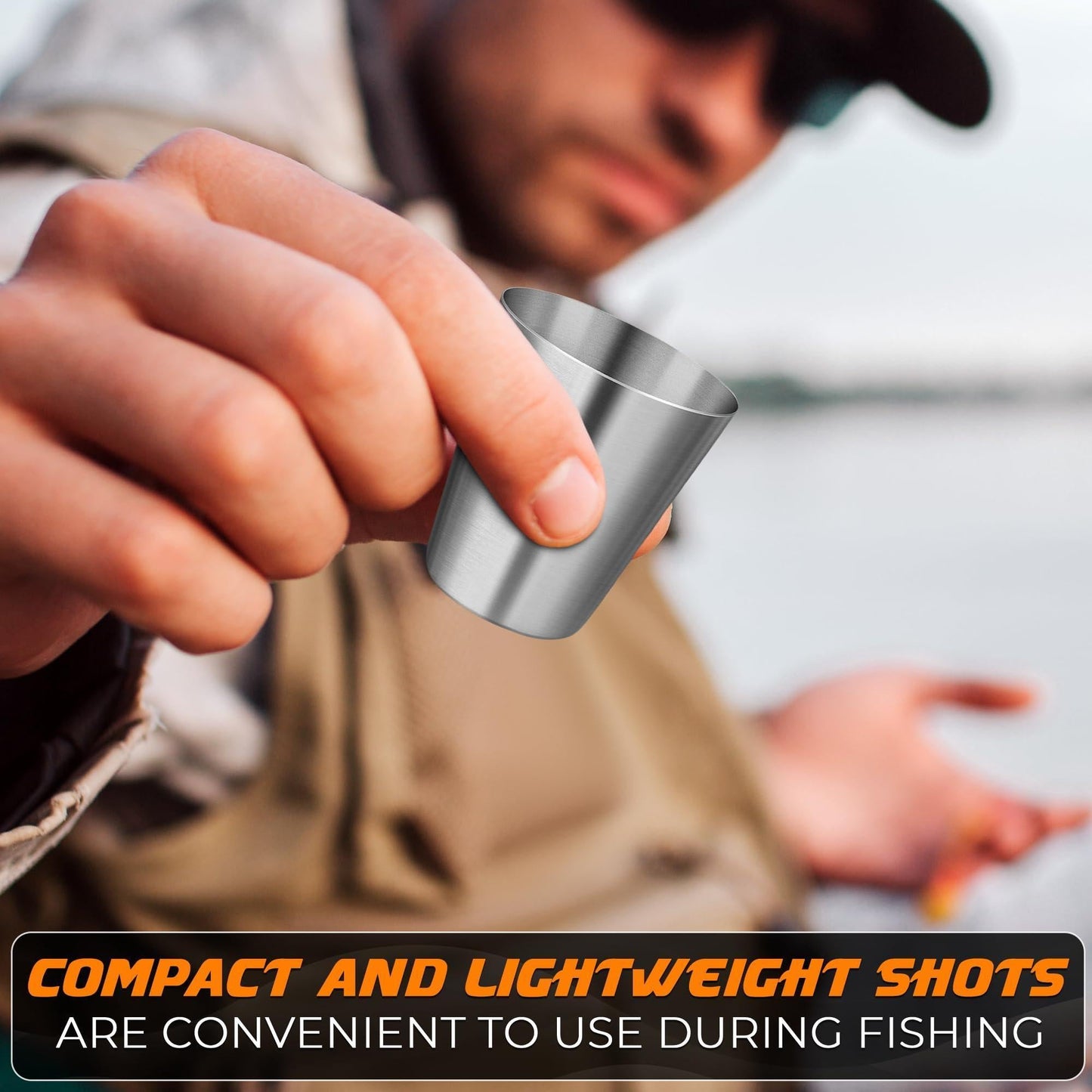 Outdoor Camping Unbreakable Metal Shooters, 15Pcs - Stainless Steel Shot Glasses