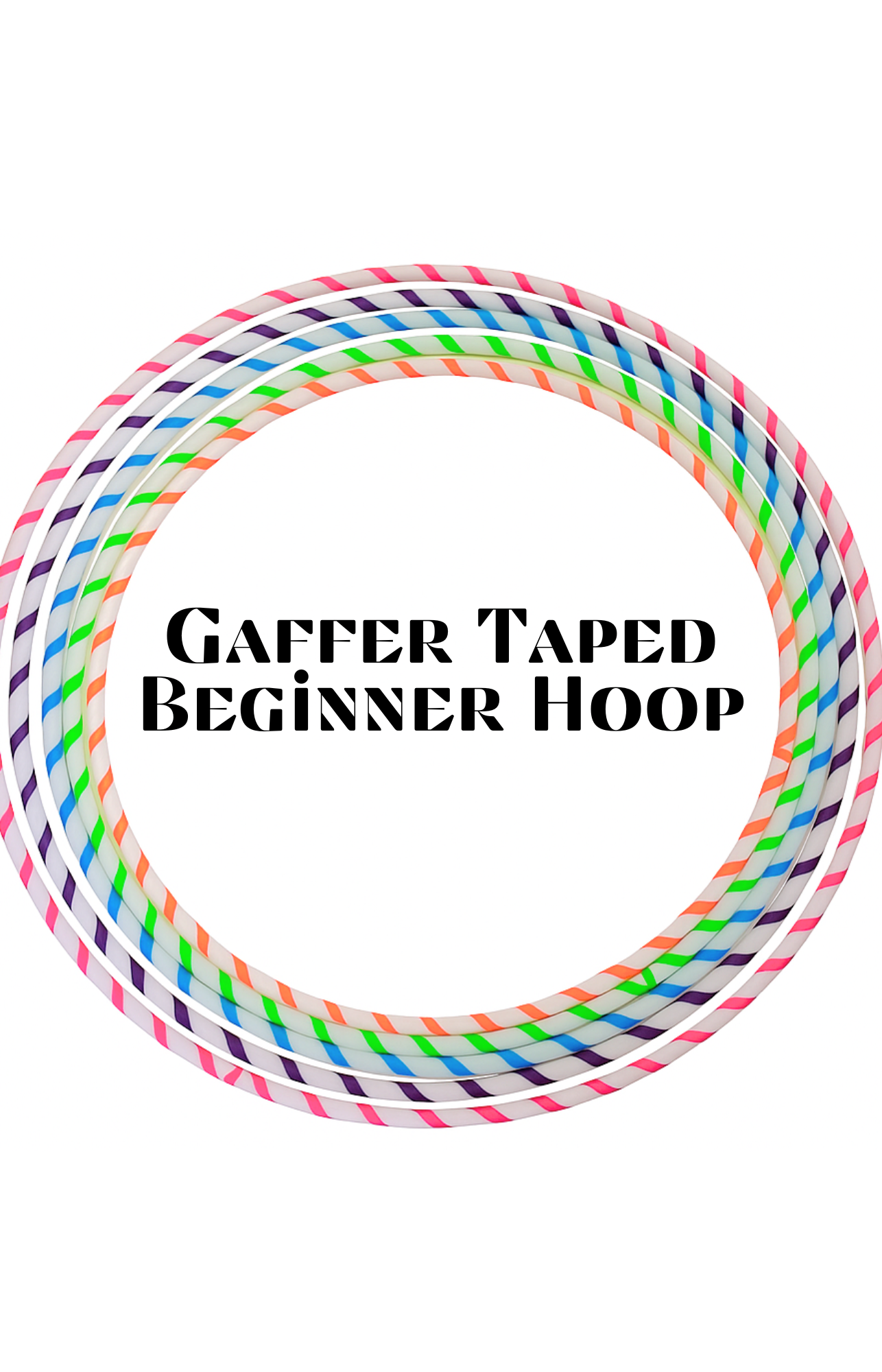 HDPE & Polypro Beginner Hula Hoops with Colored Gaffer Tape - Best Seller