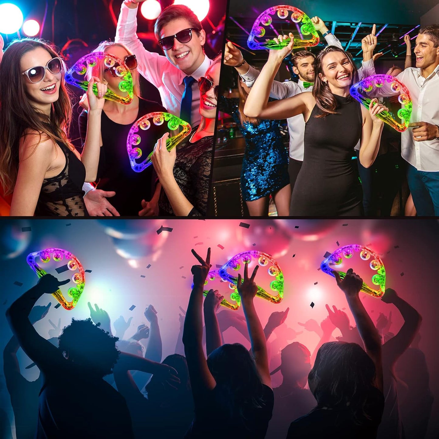 Handheld LED Tambourine, Light up Toy