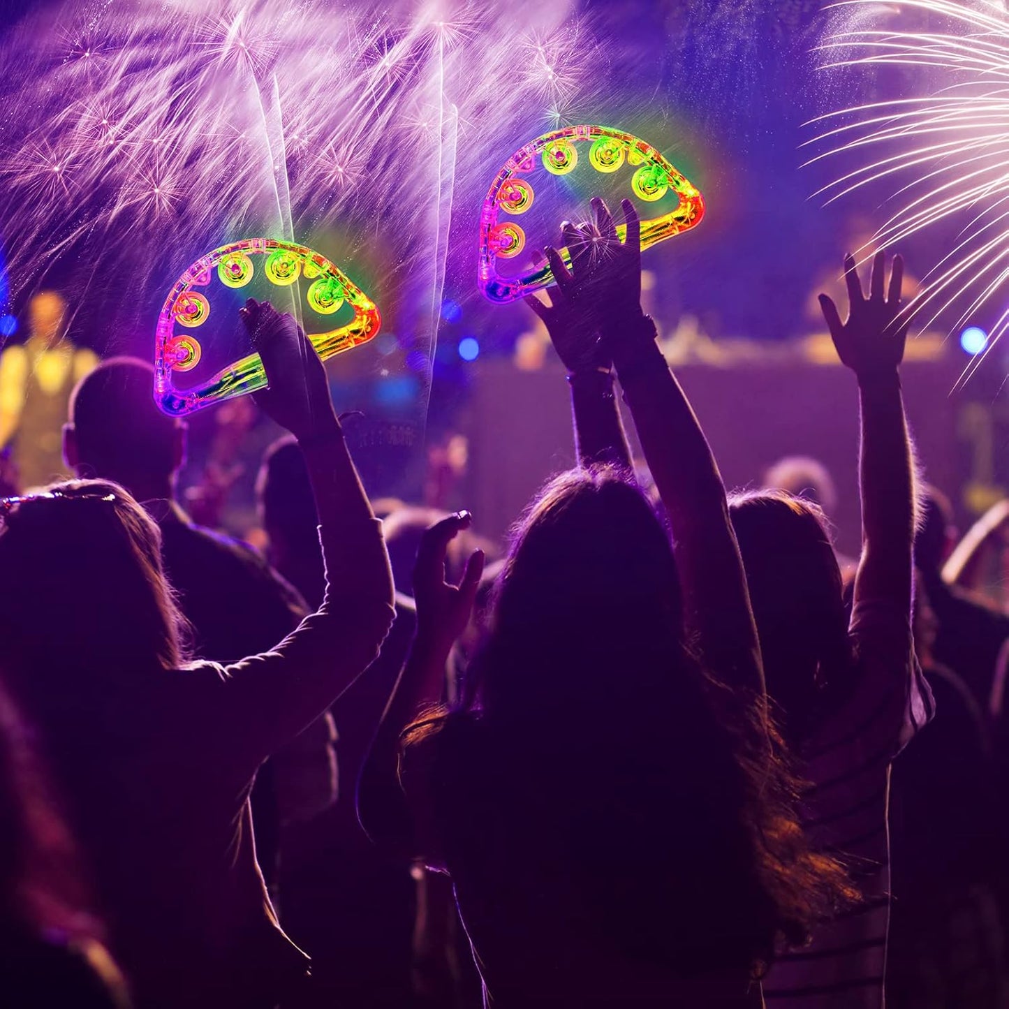 Handheld LED Tambourine, Light up Toy