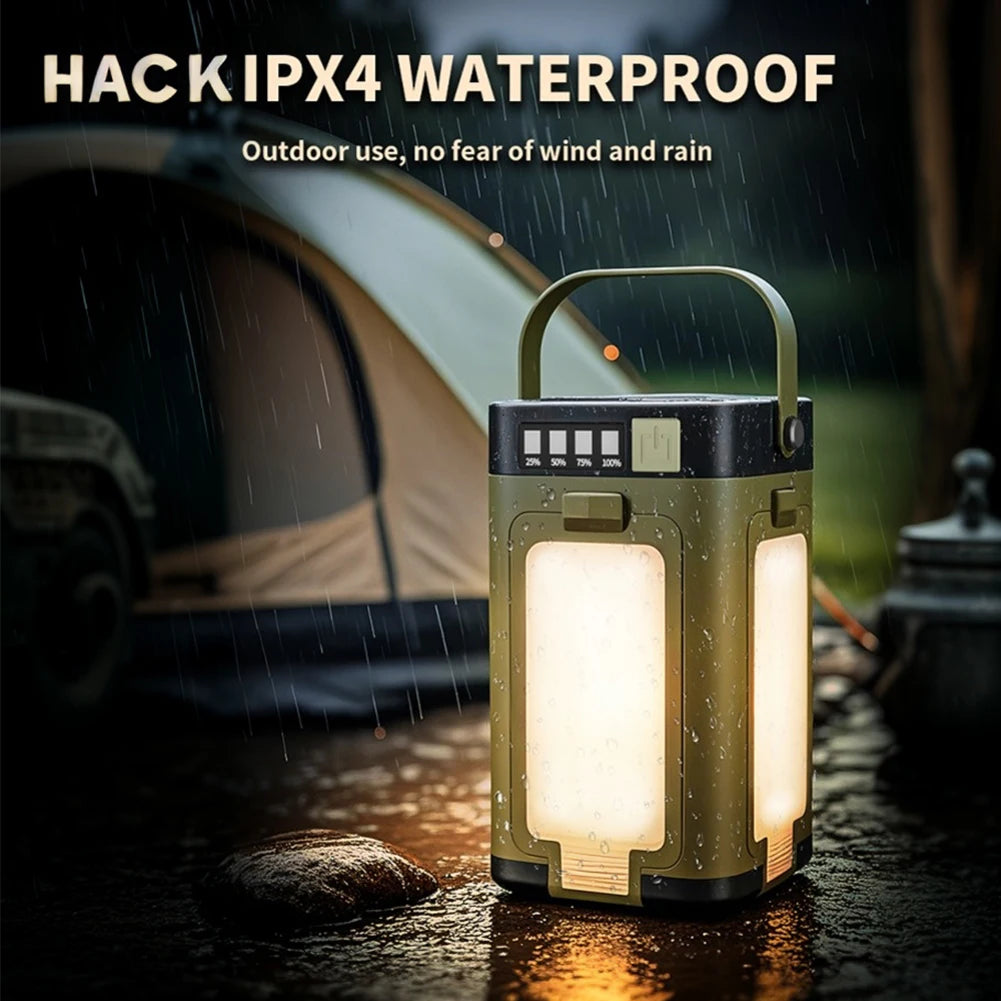 Foldable Camping Light with Power Bank, Rechargeable