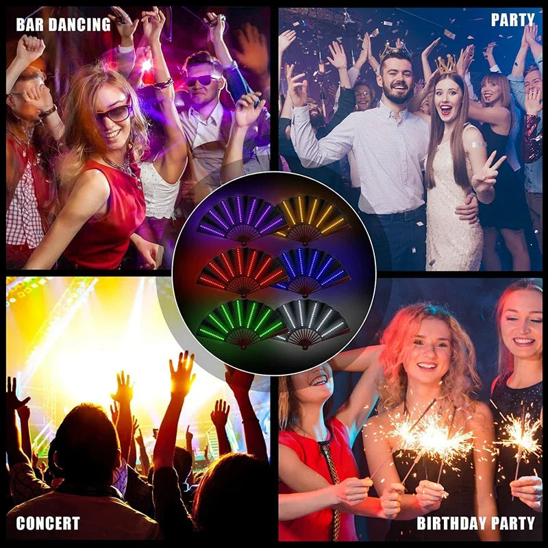 Glow Folding LED Dancing Light Fan Night Show
