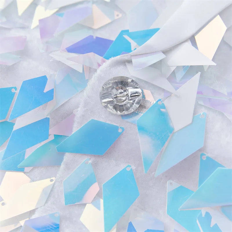 Men's Unique Design Striped Sequin Suit Jacket