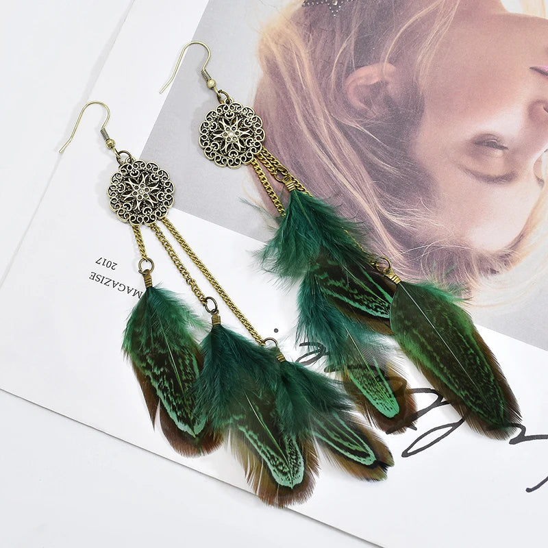 Bohemian Feather Earrings