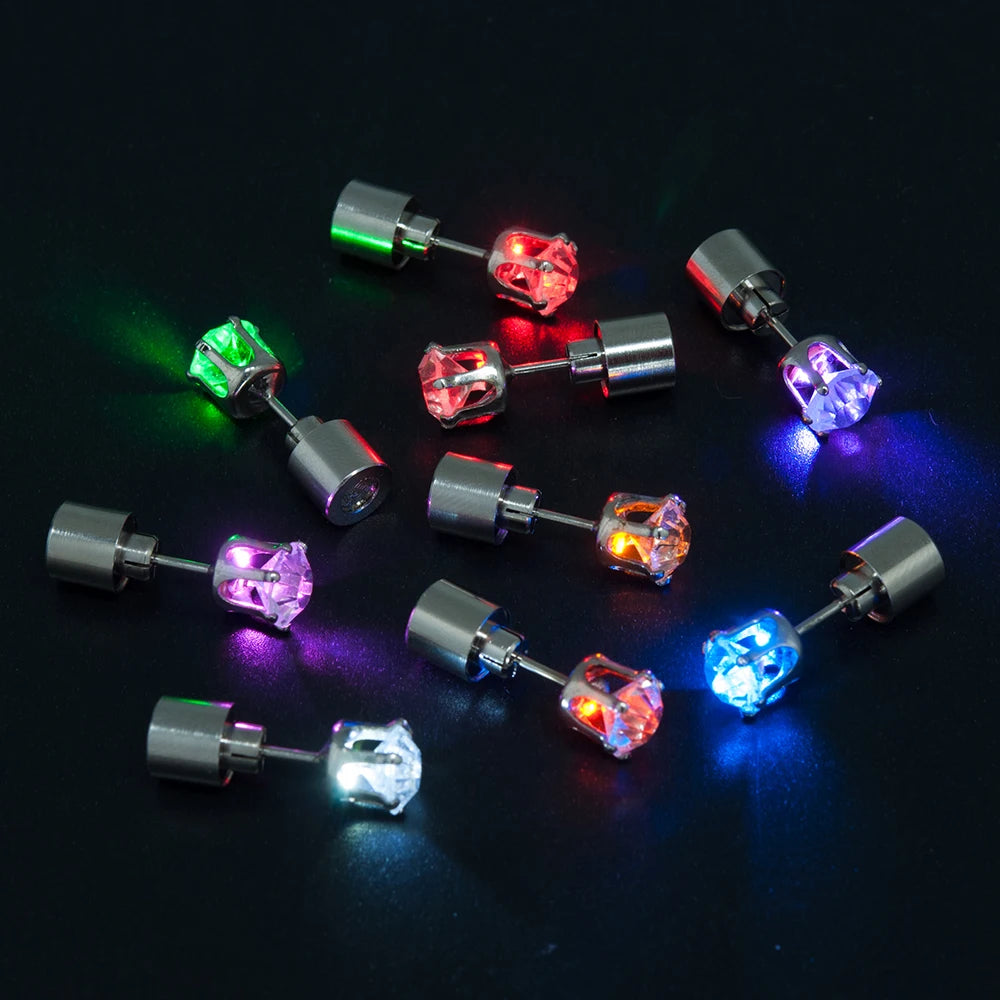 Colorful LED Luminous Glowing Earrings, 1 Pair
