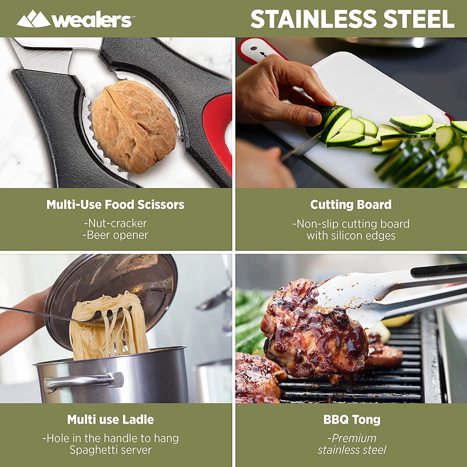 Camp Kitchen Cooking Utensil Set Travel Organizer Grill Accessories Portable Compact Gear for Backpacking BBQ Camping Hiking Travel Cookware Kit Water Resistant Case