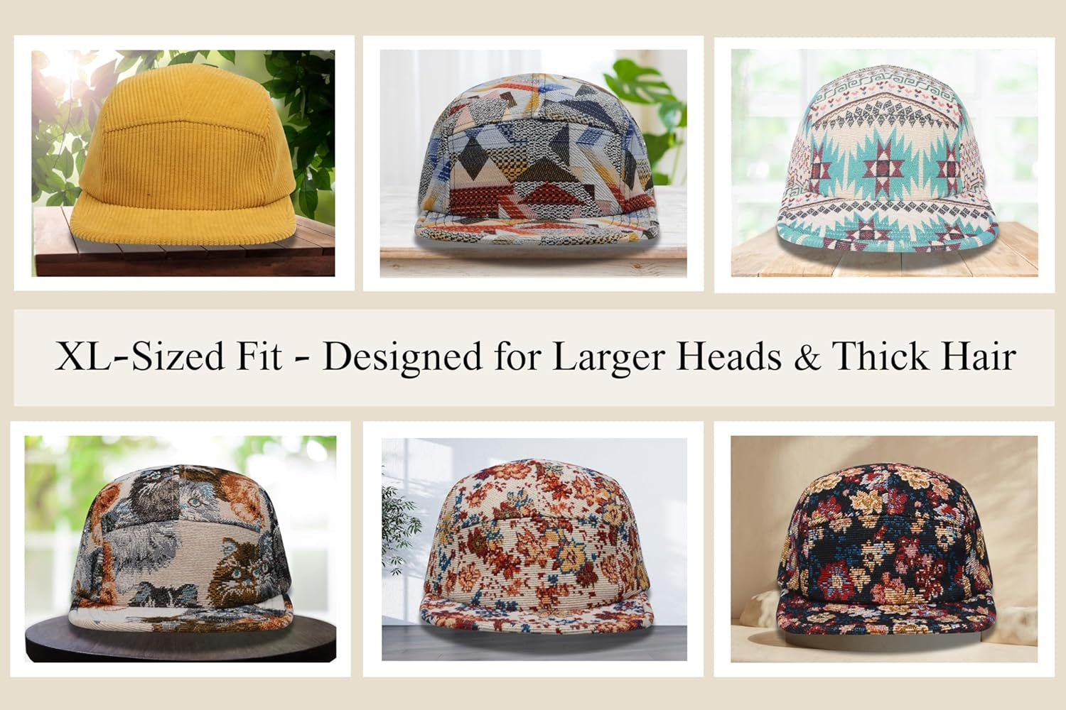 5 Panel Funky Geo Hat
