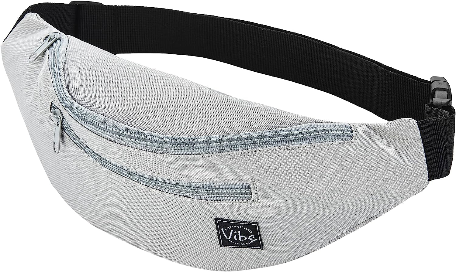 Fanny Pack for Men Women - Many Prints - Black Holographic Silver Gold Cute Waist Bag for Festival Rave Hiking Running Cycling