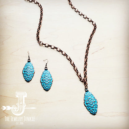 Antique Layering Necklace w/ Burnished Filigree Pendant 258t