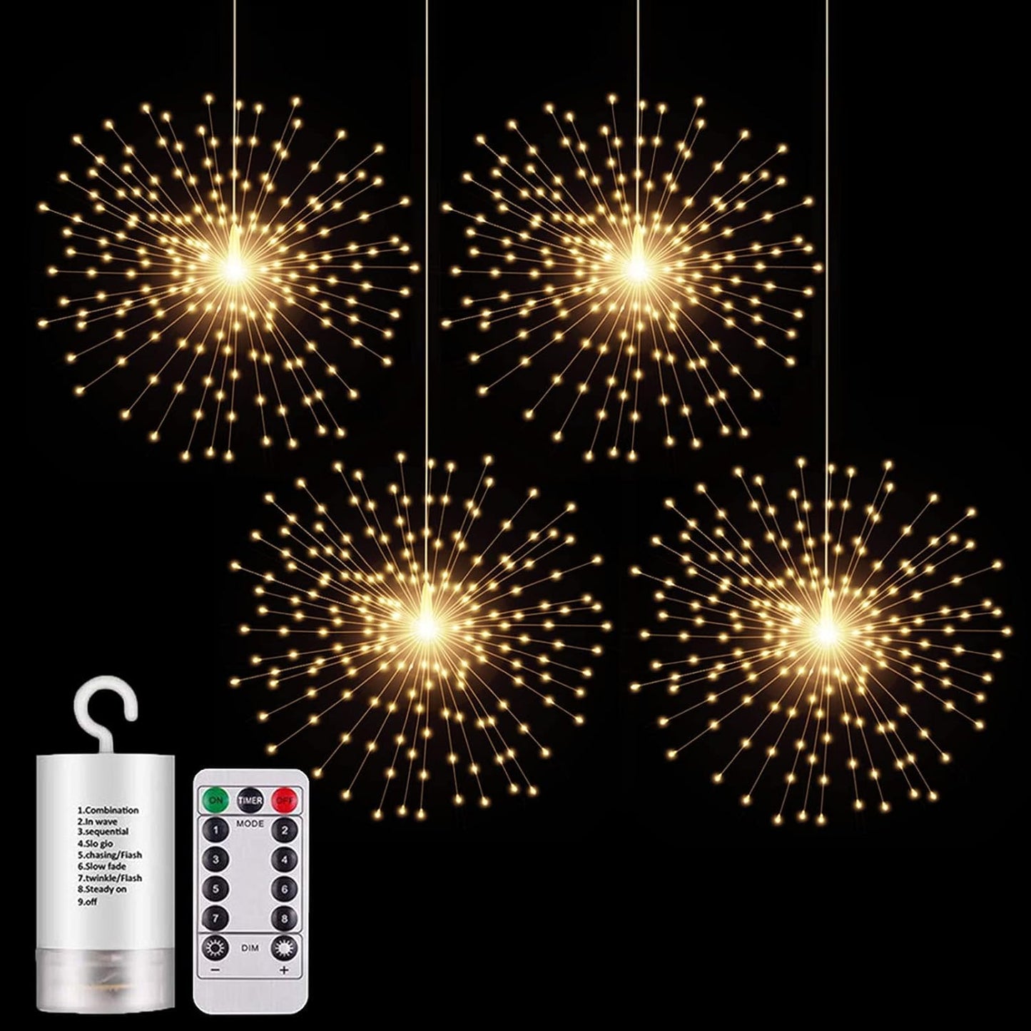 Hanging Sphere Starburst Lights, Battery Operated 