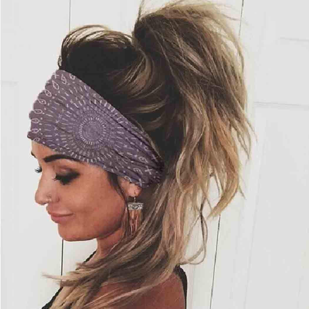 Boho and Tie Dye  Wraps Headbands, 3Pcs