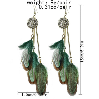 Bohemian Feather Earrings 