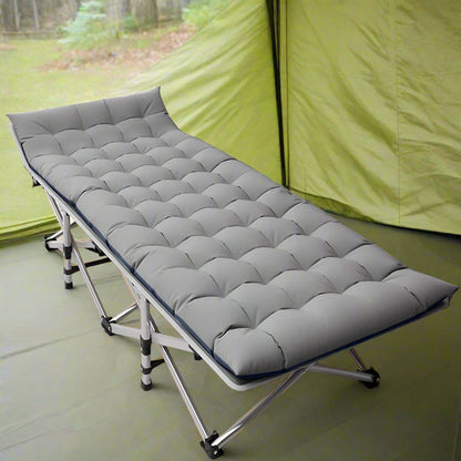 Heavy-Duty Folding Camping Cot with Pearl Cotton Pad and Carry Bag