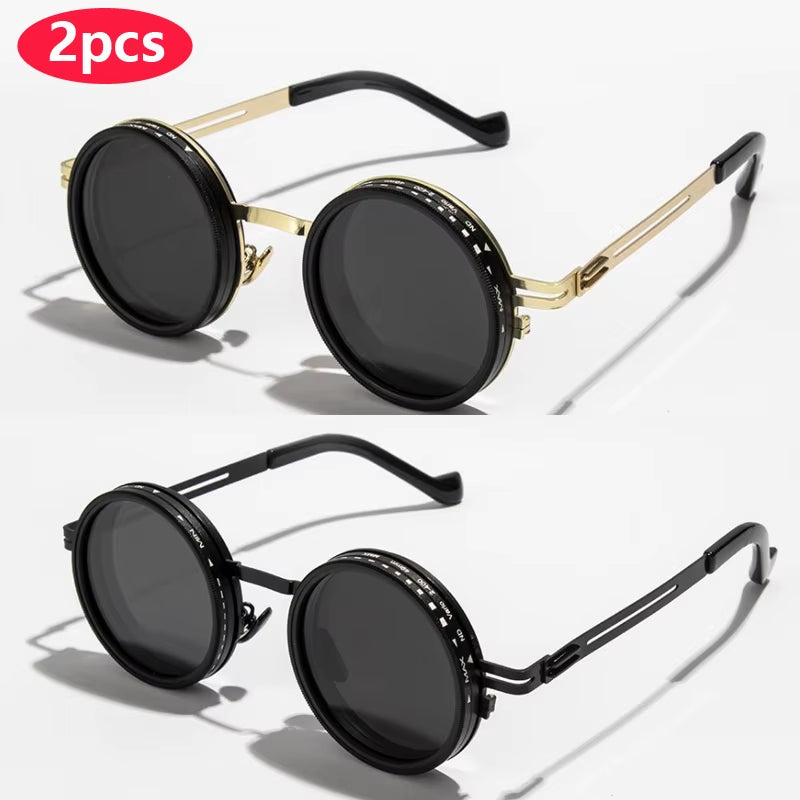 Polarized Round Sunglasses -  Adjustable Dimming - UV400