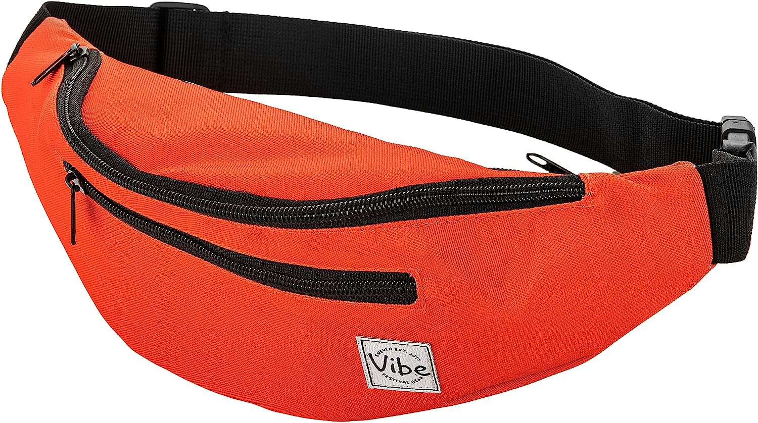 Fanny Pack for Men Women - Many Prints - Black Holographic Silver Gold Cute Waist Bag for Festival Rave Hiking Running Cycling