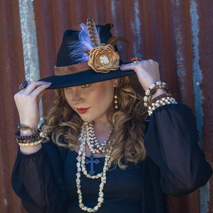 Boho Beaded Layering Necklace in White Turquoise 254q