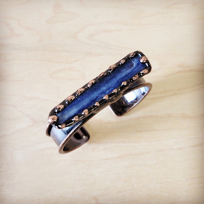 Genuine Natural Kyanite Cuff Bangle Bracelet 810d