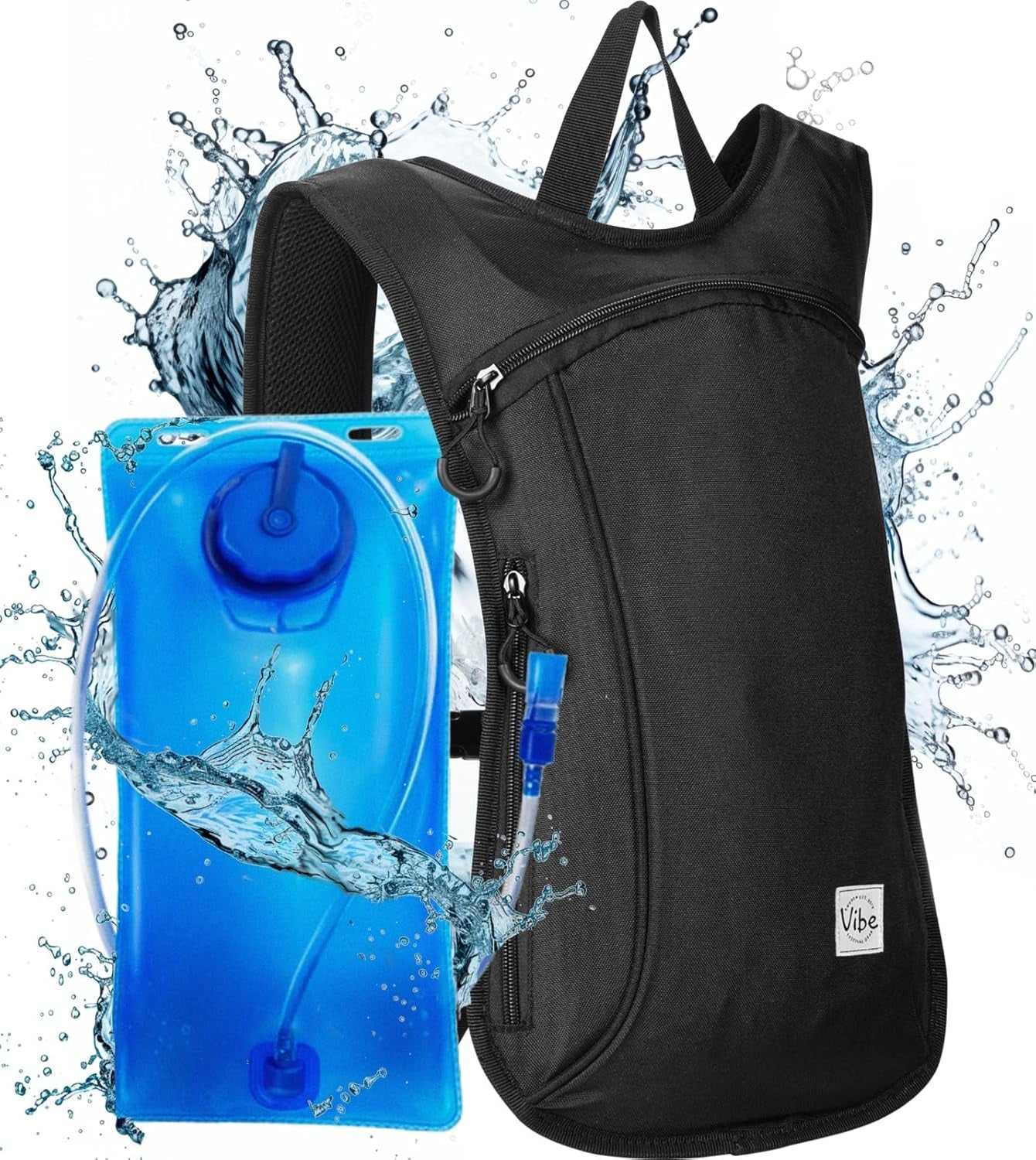 Hydration Pack Backpack with 2L Water Bladder for Women, Men, Teens, Kids - Hydropack Hydro Sports, Outdoor, Running, Camping, Hiking, Festivals, Raves