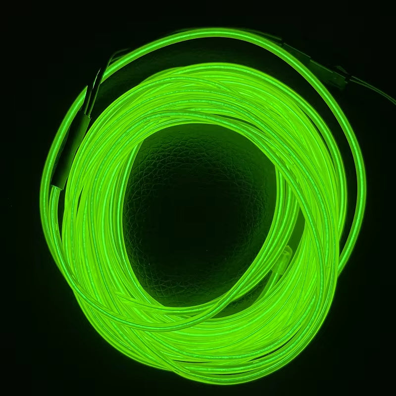 1M 3M 5M Glow EL Wire Neon Cable for Christmas Dance Party DIY Costumes Multicolor Illuminated Light AA Battery Lamp LED Strip