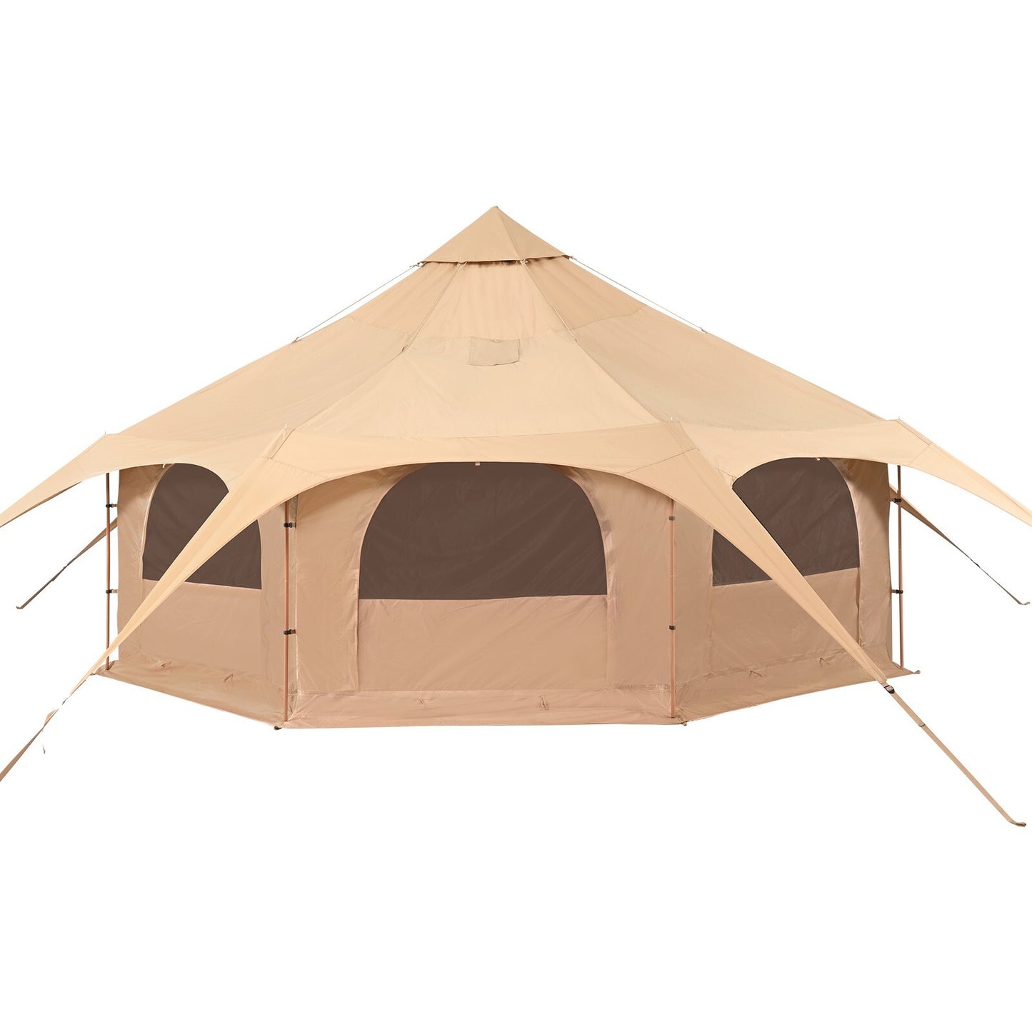 Canvas Bell Tent 3M, 4M, 5M, 6M, or 7M Camping Yurt with Stove Jack