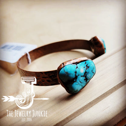 Genuine Natural Turquoise Cuff Bangle Bracelet 806t