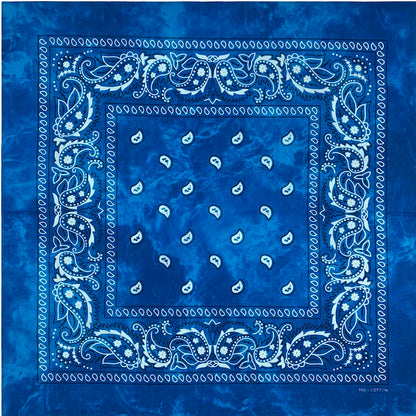 Tie Dye Cashew Paisley 100% Cotton Square Bandana