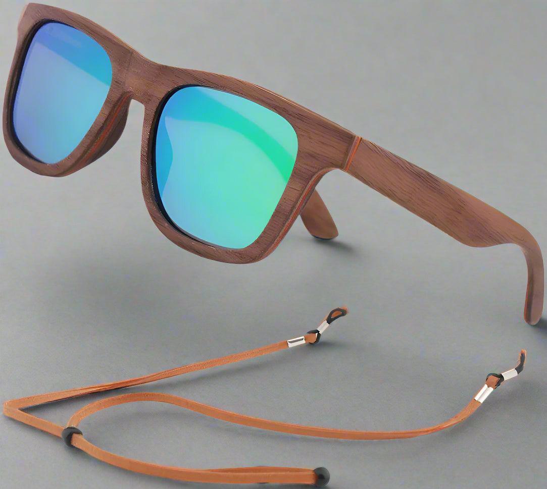 Polarized Wood Sunglasses Men, Wooden Bamboo Sunglasses for Women