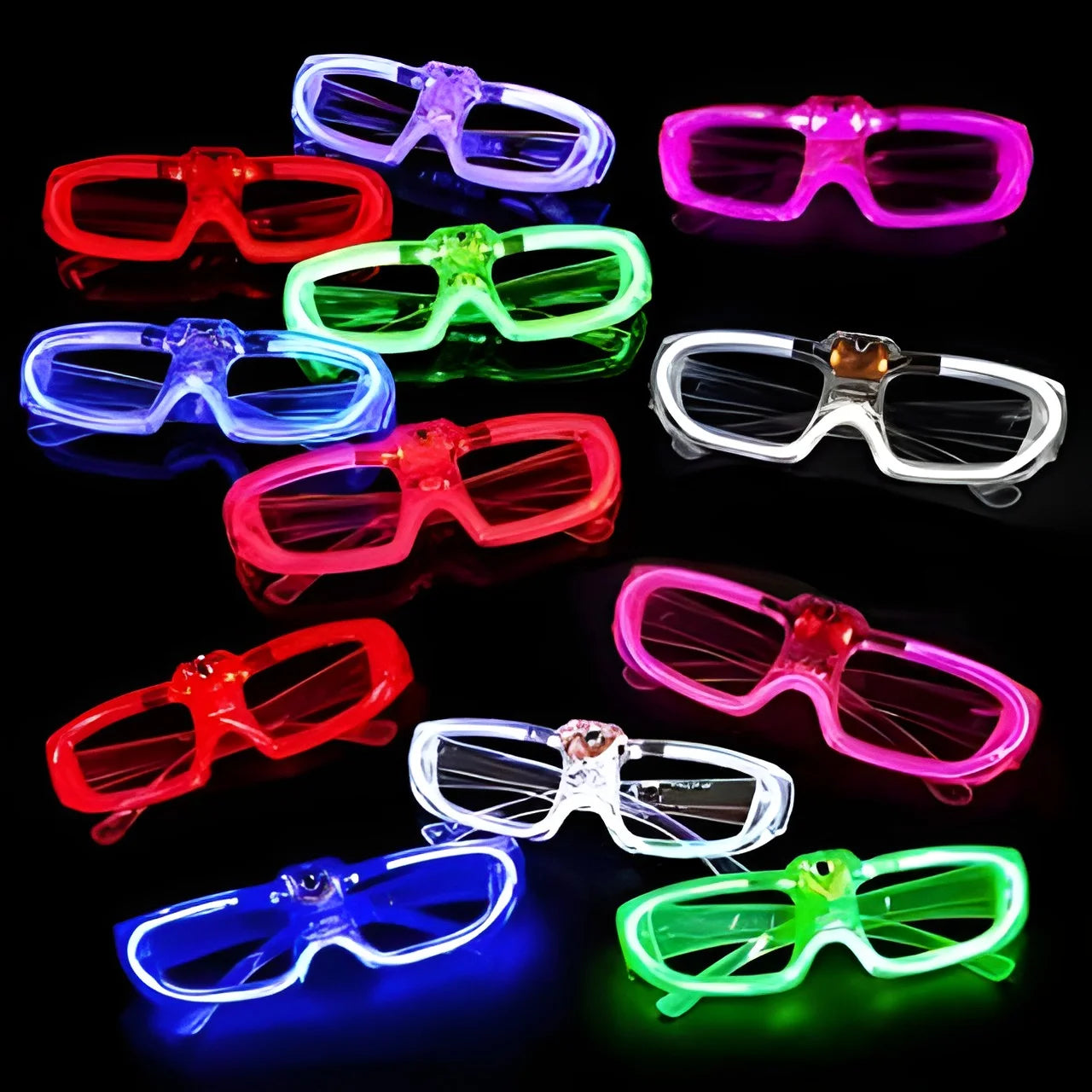 Frame LED Light Up Flashing Glasses, 12 Pack