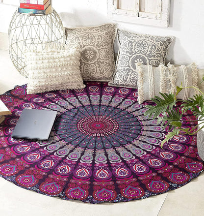 Purple Yoga, Meditation, Festival Tapestry Rug