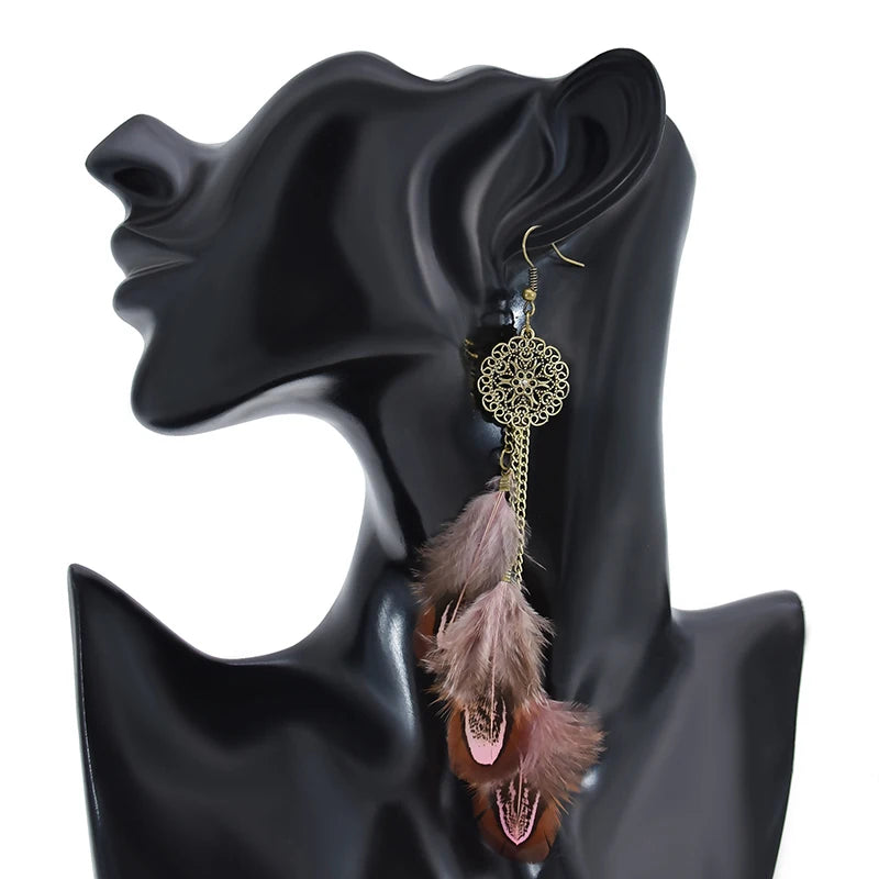 Bohemian Feather Earrings 