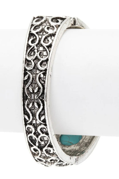 Stone Embossed Western Boho Bracelet