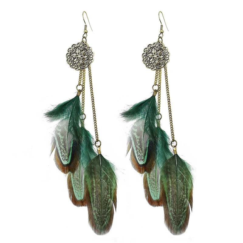 Bohemian Feather Earrings 