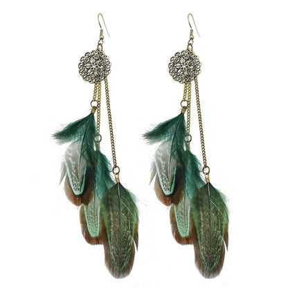 Bohemian Feather Earrings 